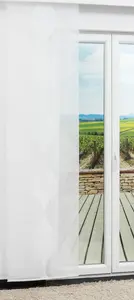 Раздвижная штора Nobel в цвете кремовый, размером (ШxВ) 60 см x 245 см Lysel