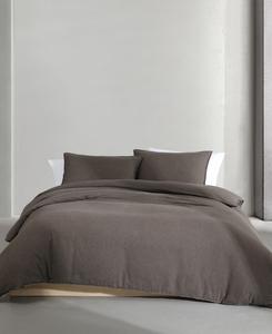 Комплект постельного белья из меланжевой фланели, 3 предмета, размер Queen Calvin Klein, Chocolate