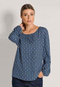 Блуза MADELEINE Blouse, Blue Black Patterned/Blue