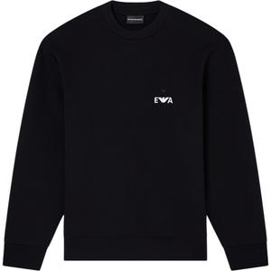 Свитшот с вышитым логотипом EMPORIO ARMANI, черный