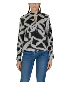 Оранжевая блузка с V-образным вырезом и длинными рукавами Jacqueline De Yong, мультиколор