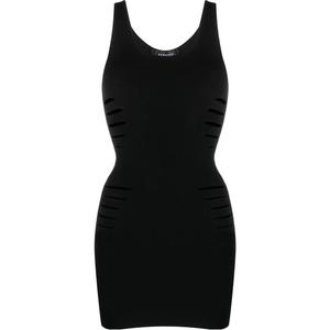 VERSACE Женское черное платье без рукавов SS23