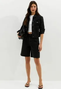 Джинсовая куртка с эффектом потертости New Look, Black