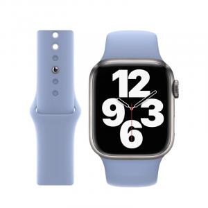 Ремешок Apple совместимый силиконовый Biaodaige, небесно-голубой