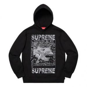 Толстовка doves hoodie 'black' Supreme, черный