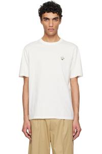 Белая футболка с нашивкой Barista Fox Relax Maison Kitsuné