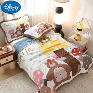 Disney Одеяло 150х200 см, кружевное, из хлопкового муслина, цвет Mushroom Bear Cream