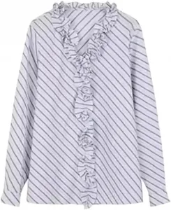 Женский топ с V-образным вырезом в полоску, свободный, дышащий