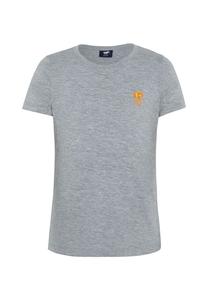Футболка с вышитым логотипом POLO SYLT, цвет Neutral Gray Melange