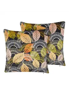 Декоративная подушка Beliani 2er Set Deko LAGURUS, цвет bunt/weiß/schwarz