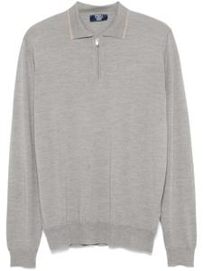 Fedeli рубашка поло тонкой вязки, серый