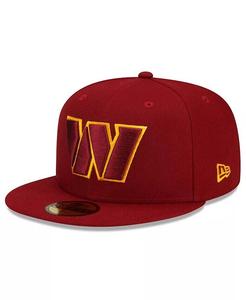 Мужская бордовая приталенная шляпа Washington Commanders Team Basic 59Fifty New Era