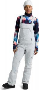 Burton Women’s Reserve 2-Layer Stretch Bib Pants - Waterproof Winter Snowboard Bib Pants with Stretch Fit, Gray Cloud