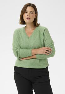 Джемпер Kaffe Curve KCNIELA V-NECK PULLOVER, Sea Spray Melange/Green