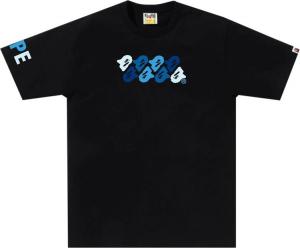Футболка BAPE ABC Camo 'Black/Blue', черный