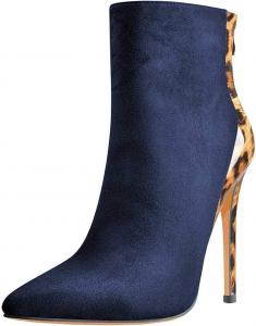 Женские модные ботильоны FSJ на высоком каблуке, леопардовый принт, закрытый заостренный носок, шпильки, молния, теплые, размер 4-15 US