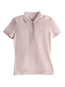 Поло с вышитым логотипом Lacoste, розовый
