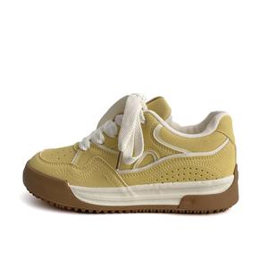 BINGO DUCK Женские низкие скейтерские кеды желтые, цвет Yellow