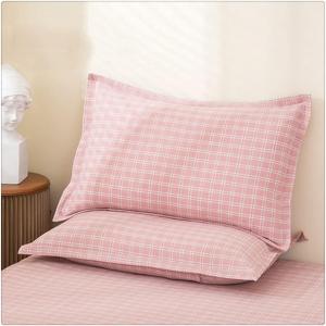 ZUIAI Наволочка из хлопка Северная Европа клетчатая, технология против складок
