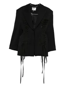 Блейзер со шнуровкой NISSA, черный