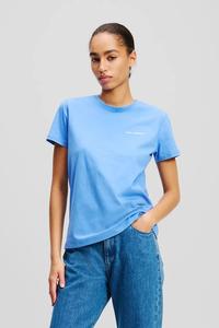 Хлопковая футболка Karl Lagerfeld, синий