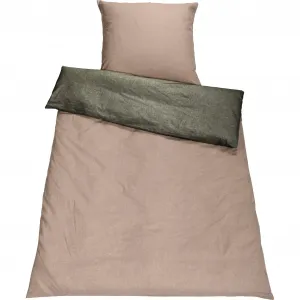 Двустороннее постельное белье SETEX «Шамбре», с двусторонней функцией, цвет marzipan / khakigrün