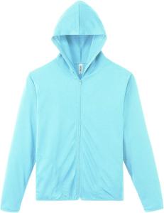 Мужская толстовка на молнии Glimmer 00338-AMZ, плотность ткани 4,4 унции, быстросохнущая, с длинными рукавами, с защитой от УФ-излучения, светло-синий