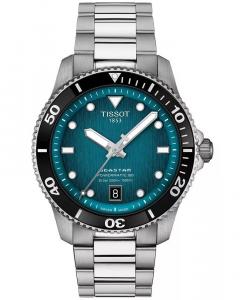 Мужские швейцарские автоматические часы Seastar 1000 Powermatic 80 с браслетом из нержавеющей стали, 40 мм Tissot