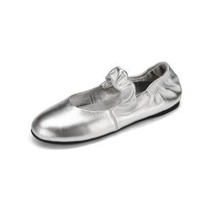 FMM Серебряные балетки Мэри Джейн, цвет Silver