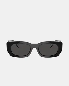 Женские прямоугольные солнцезащитные очки из ацетата Prada, черный