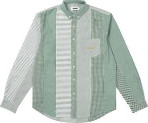 Рубашка Palace Patchwork Stripe 'Green', зеленый