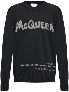 Alexander McQueen джемпер с логотипом, черный