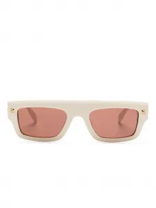 Солнцезащитные очки в прямоугольной оправе Alexander McQueen Eyewear, нейтральный