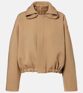 Оверсайз куртка из вирджин вули Victoria Beckham, Dark Camel