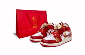 Jordan Кроссовки Air 1 Low top Vintage баскетбольные женские красные белые