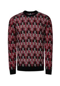 Вязаный свитер с красивым узором RUSTY NEAL, цвет Schwarz Rot