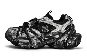 Бейсбольные бостон ред сокс повседневные кроссовки унисекс лоу топ black/silver MLB, черный серебряный