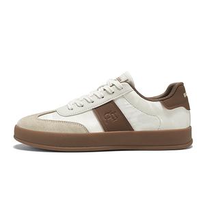 AGSDON Винтажные универсальные немецкие армейские кеды низкие скейтбордские мужские - бежево-коричневый ледяной шелк, цвет Beige Brown-Ice Silk