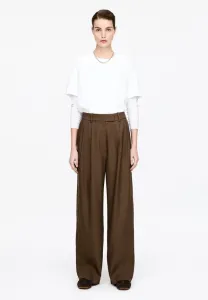 Широкие классические брюки Arket, Dark Beige