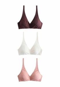 Бюстгальтер Next DAISY NON PAD THREE PACK, Chocolate Pink Cream/Brown