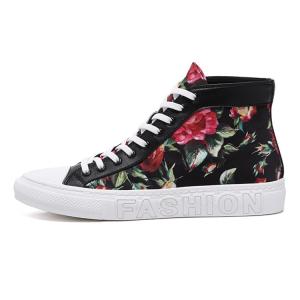 Высокие кожаные кроссовки мужские черные YEDANI