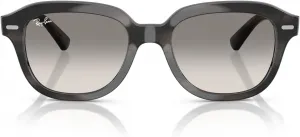 Солнцезащитные очки Ray-Ban унисекс, оправа Opal темно-серого цвета, серые линзы, 51 мм, Striped Grey/Clear Gradient Grey