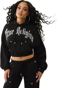Толстовка True Religion Studded GF для женщин — флис, хлопковый микс, уютный крой, логотип
