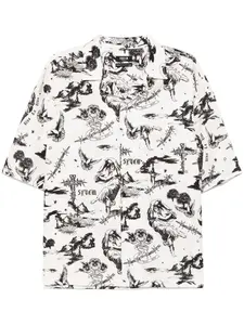 Рубашка с графичным принтом Five Cm, белый