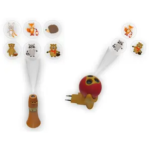 LED-ночник niermann Лесные животные LED-модуль 1 шт. Набор Лесные животные 2 (1 x ночник с вилкой, 1 x карманный проектор) Niermann, желтый