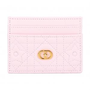 DIOR Кожаный картхолдер женский розовый