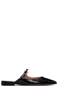 Черные лоферы Ribbon Jane Slide Gianvito Rossi