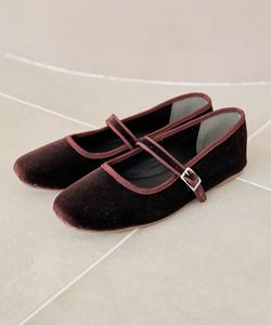 Бархатные балетки Мэри Джейн Coen, цвет Md. Brown