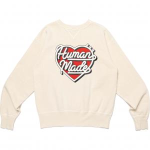Свитшот с логотипом Heart HUMAN MADE, белый