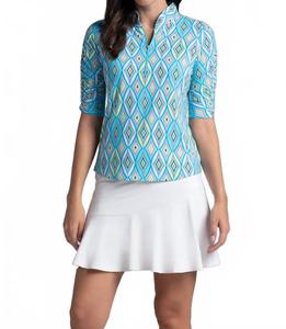 Ромина топ с защипами в цвете морской пены IBKUL, Seafoam